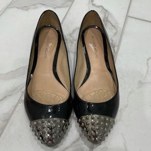 Antonio Melani black patent flats size 7.5